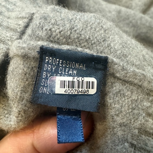 Polo Ralph Lauren Merino Wool Angora Sweater XL Shawl Collar Gray Pullover - Picture 6 of 9